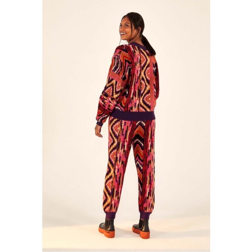 NWOT FARM Rio Striped Colorful Patchwork Sweater Size Small - Picture 7 of 13